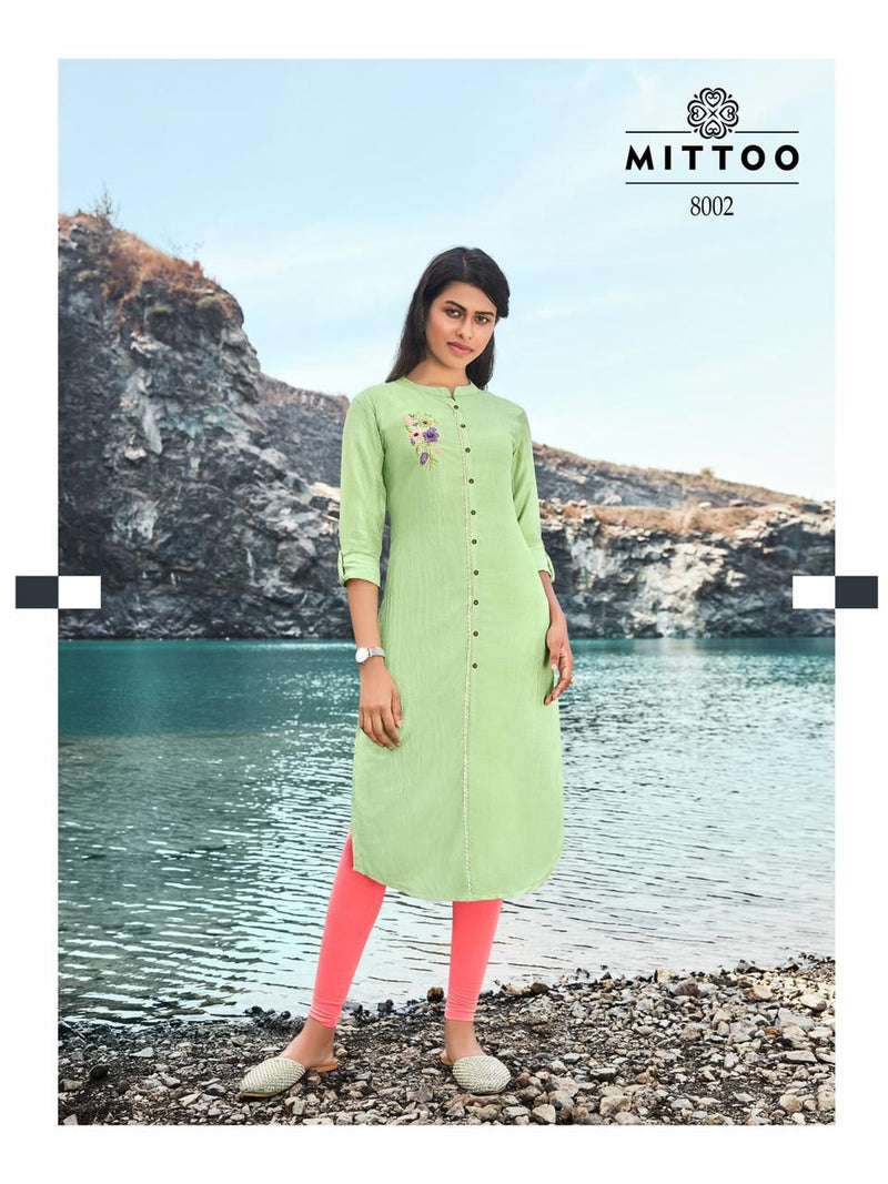 Mittoo Samantha Poly Viscose Designer Party Wear Kurtis