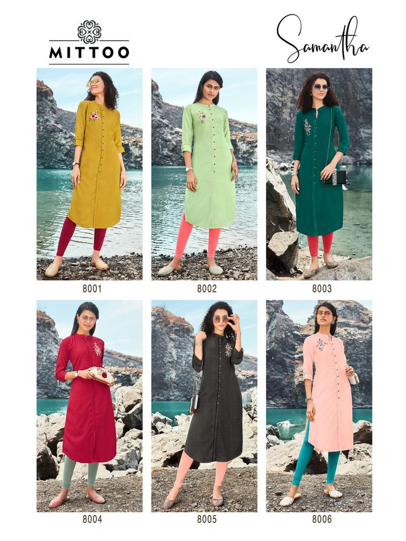 Mittoo Samantha Poly Viscose Designer Party Wear Kurtis