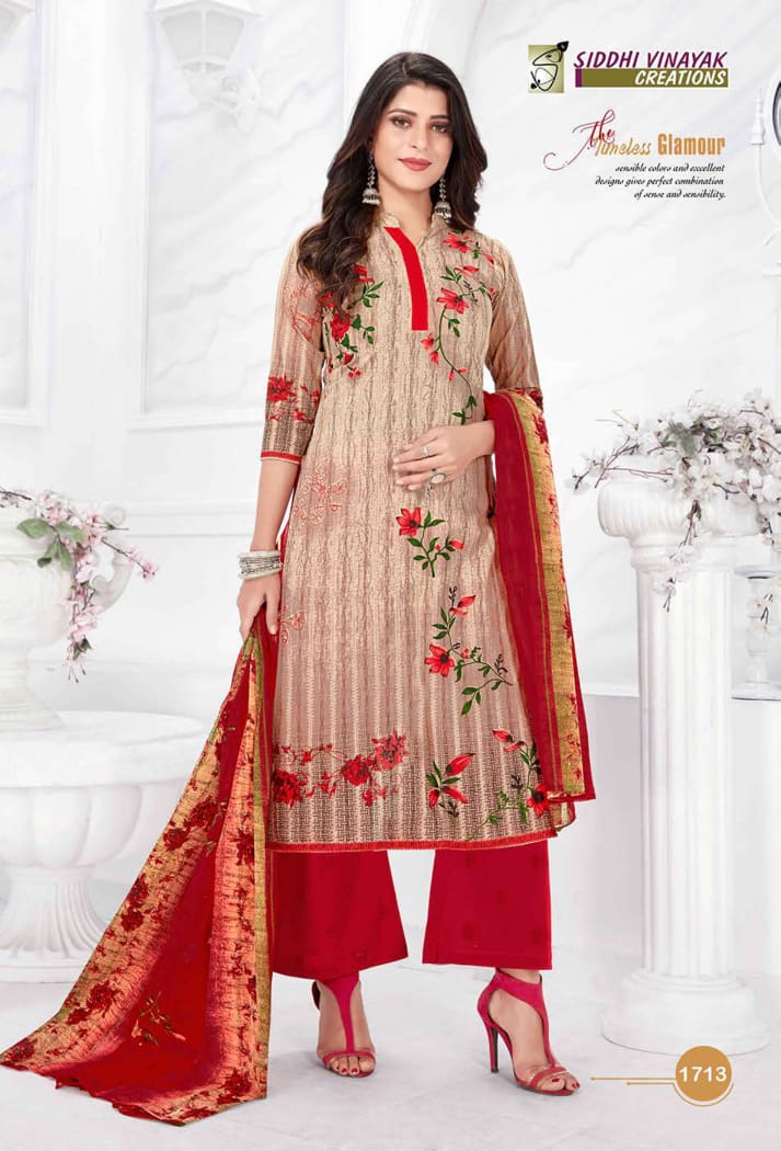 Siddhi Vinayak Creation Samsung Vol 17 Cotton Printed Stylish Fancy Office Wear  Salwar kameez