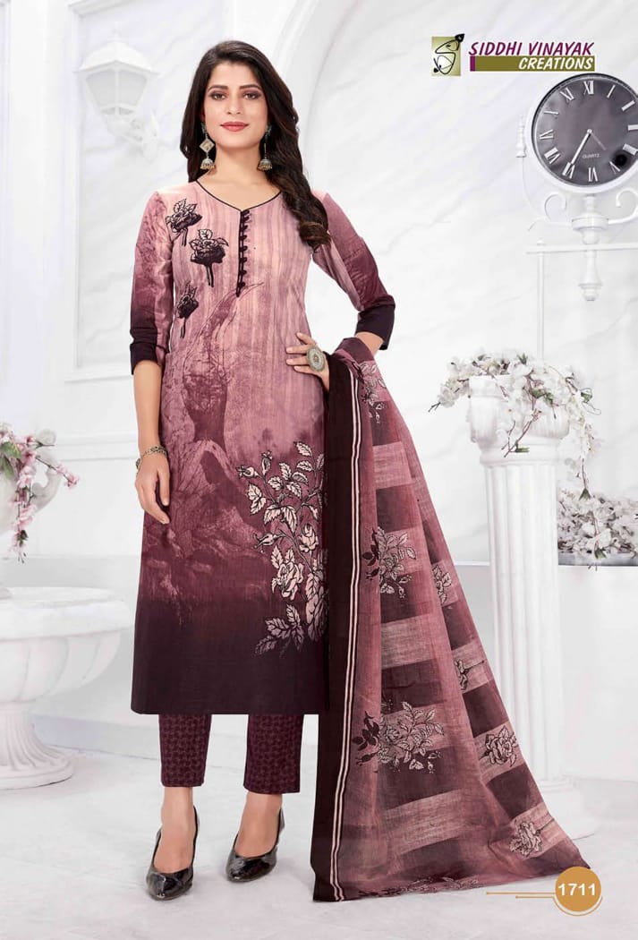 Siddhi Vinayak Creation Samsung Vol 17 Cotton Printed Stylish Fancy Office Wear  Salwar kameez