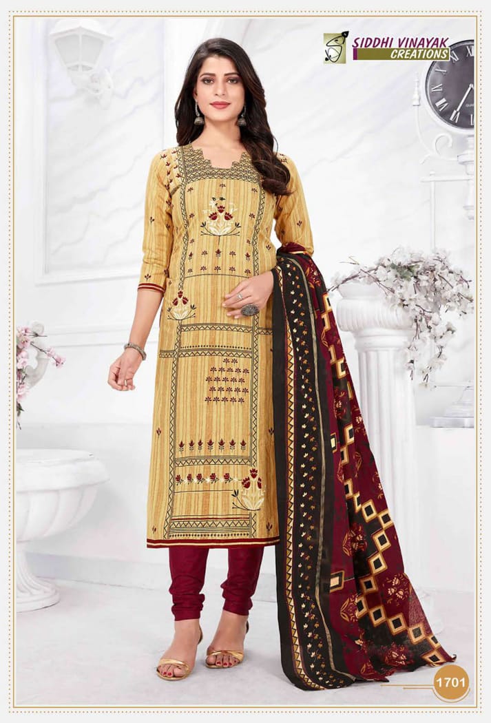 Siddhi Vinayak Creation Samsung Vol 17 Cotton Printed Stylish Fancy Office Wear  Salwar kameez