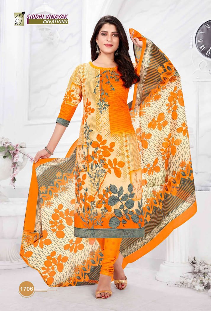 Siddhi Vinayak Creation Samsung Vol 17 Cotton Printed Stylish Fancy Office Wear  Salwar kameez