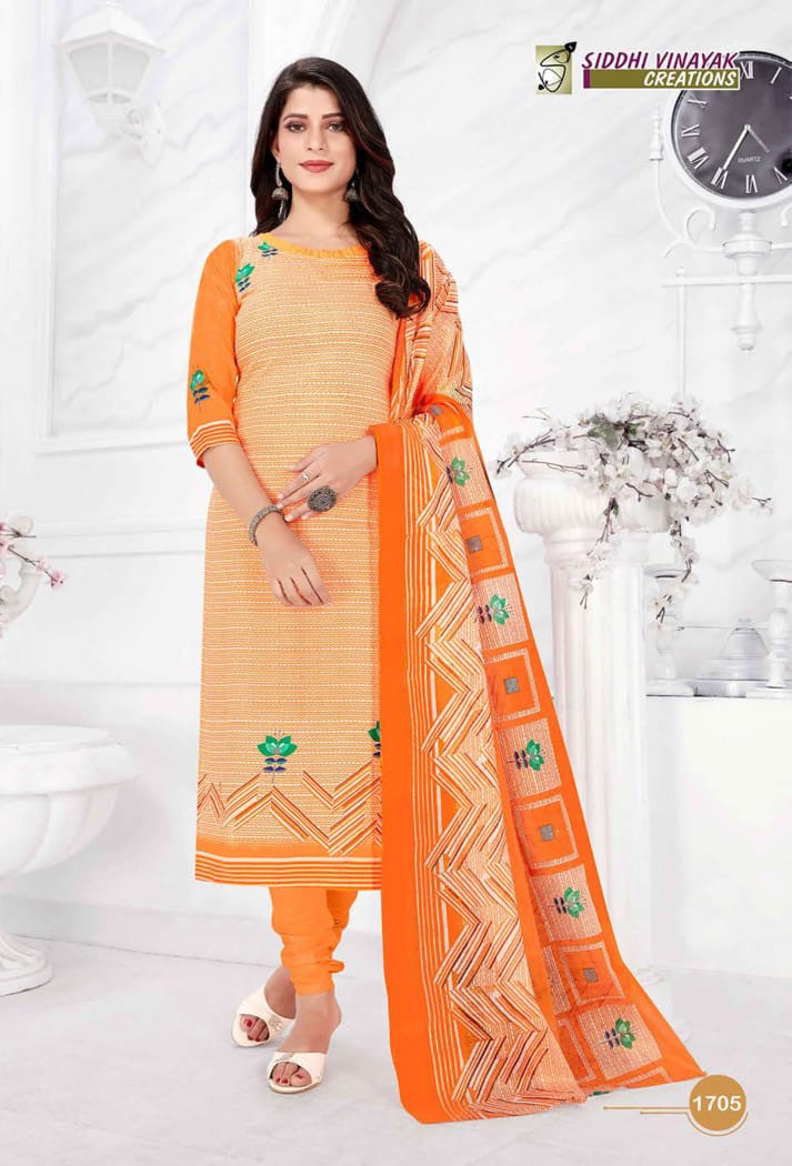 Siddhi Vinayak Creation Samsung Vol 17 Cotton Printed Stylish Fancy Office Wear  Salwar kameez