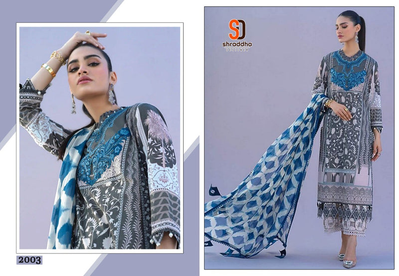 Shraddha Designer Sana Safina Muzline Spring Vol 2 Lawn Cotton Pakistani Style Party Wear Salwar Kameez