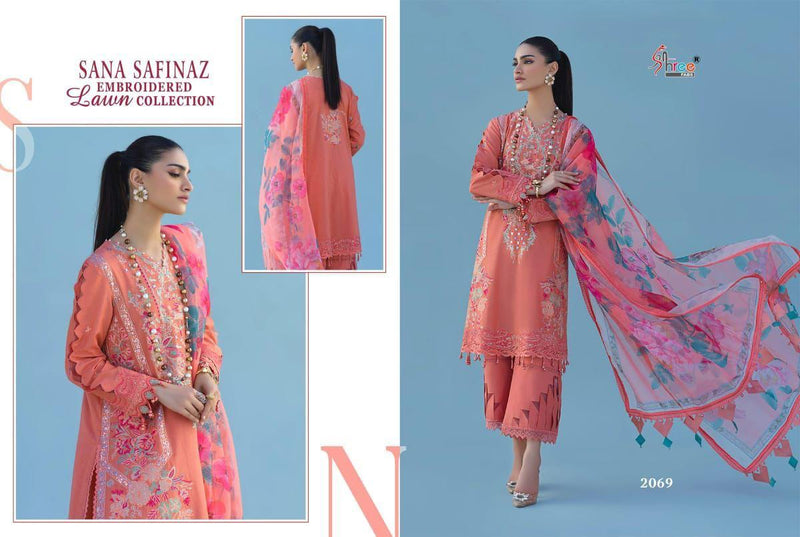 Shree Fabs Sana Safinaz Embroidered Lawn Cotton Embroidered Pakistani Style Salwar Kameez