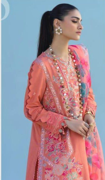 Shree Fabs Sana Safinaz Embroidered Lawn Cotton Embroidered Pakistani Style Salwar Kameez