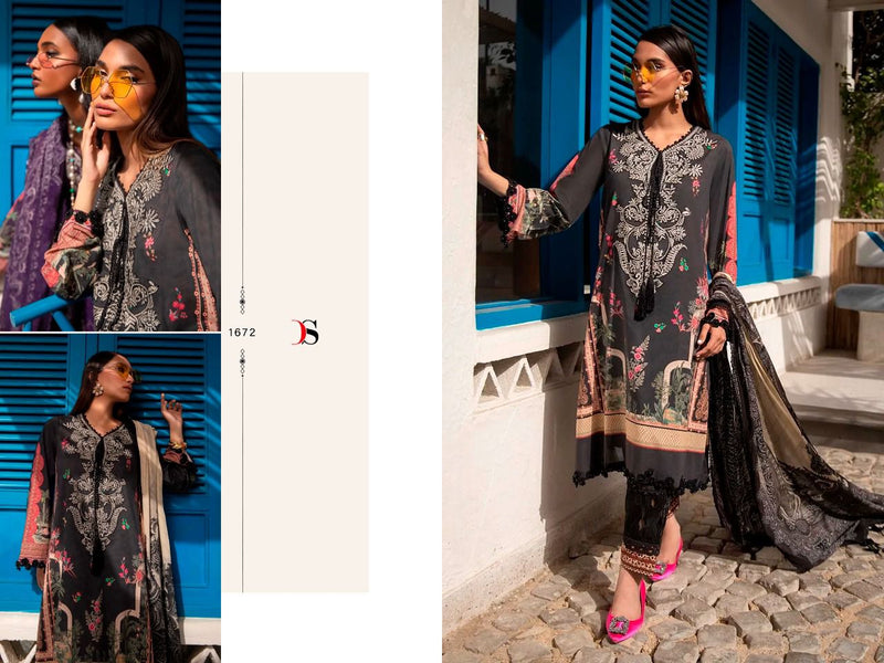 Deepsy Suits Sana Safinaz Muzlin 22 Vol 3 Cotton Embroidered Pakistani Style Festive Wear Salwar Suits