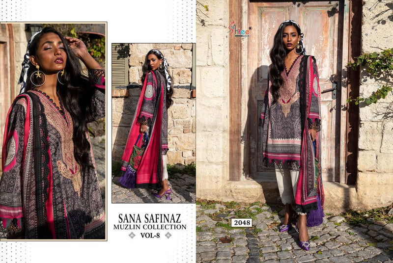 Shree Fabs Sana Safinaz Muzlin Collection Vol 8 Pakistani Style Cotton Salwar Suits
