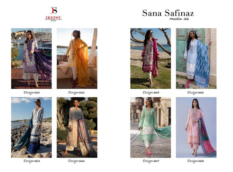 Deespy Suits Sana Safinaz Muzlin Vol 22 Cotton Embroidered Pakistani Style Festive Wear Salwar Suits