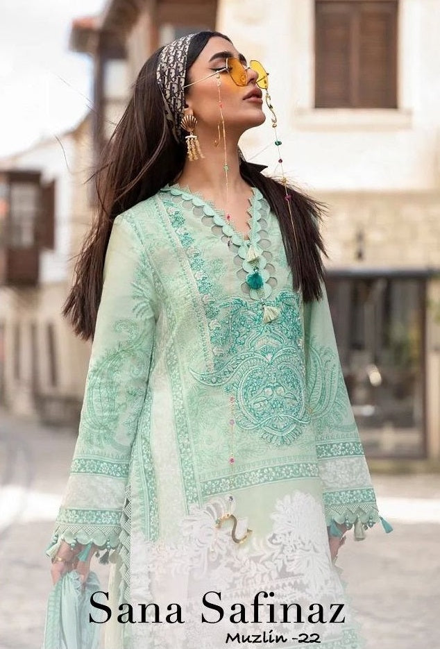 Deespy Suits Sana Safinaz Muzlin Vol 22 Cotton Embroidered Pakistani Style Festive Wear Salwar Suits