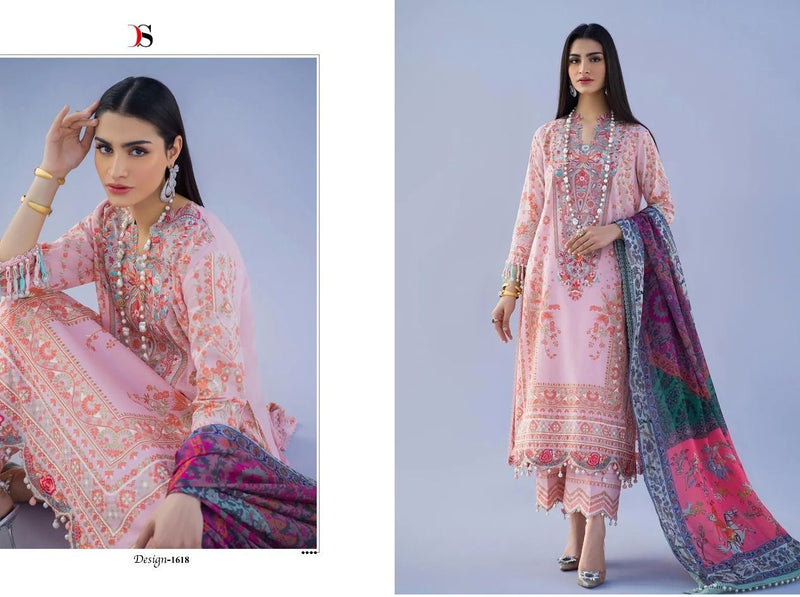 Deespy Suits Sana Safinaz Muzlin Vol 22 Cotton Embroidered Pakistani Style Festive Wear Salwar Suits
