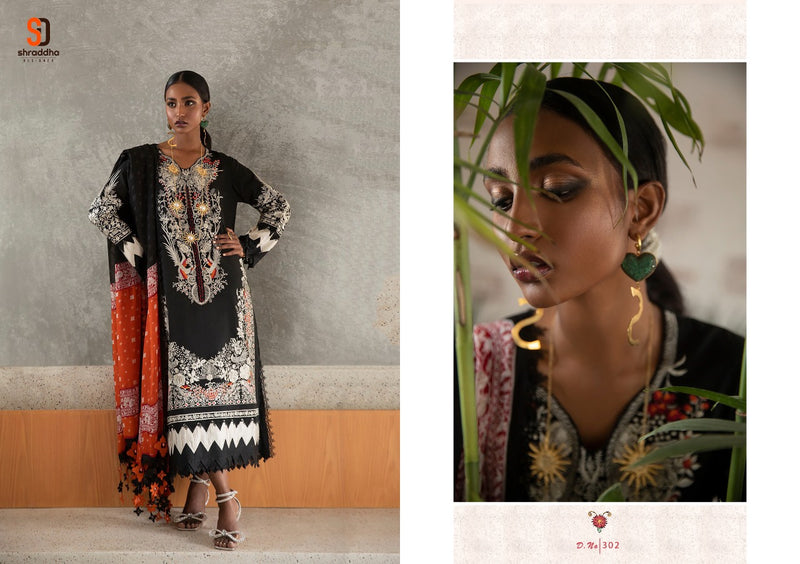 Shraddha Designer Sana Safinaz Vol 3 Lawn Cotton Embroidered Pakistani Style Party Wear Salwar Suits