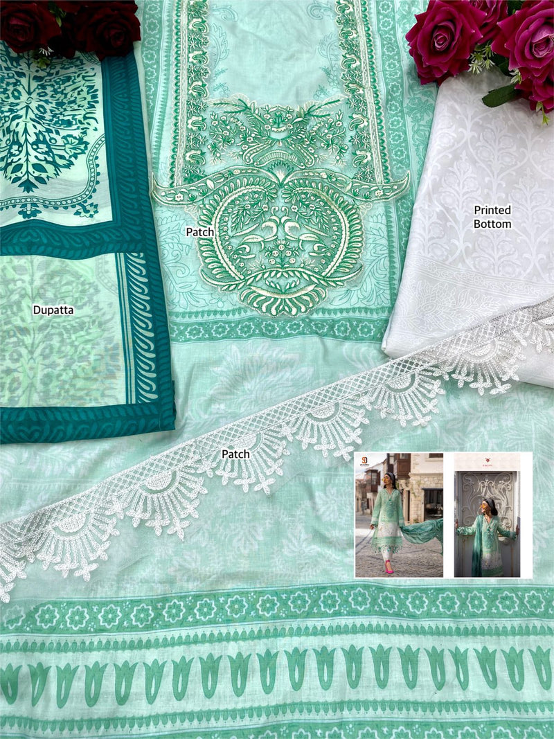 Shraddha Designer Sana Safinaz Vol 3 Lawn Cotton Embroidered Pakistani Style Party Wear Salwar Suits