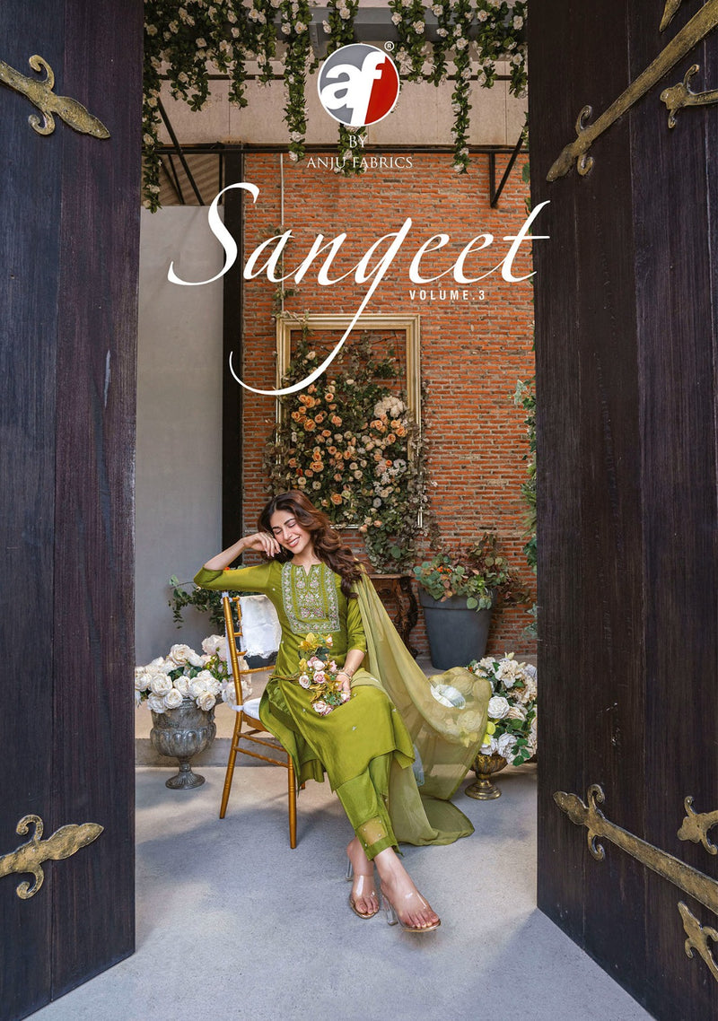 Anju Fabrics Sangeet Vol 3 Viscose Modal Fancy Hand Work Designer Partywear Kurti