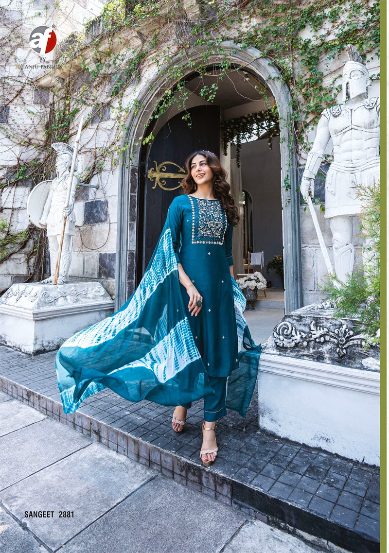 Anju Fabrics Sangeet Vol 3 Viscose Modal Fancy Hand Work Designer Partywear Kurti