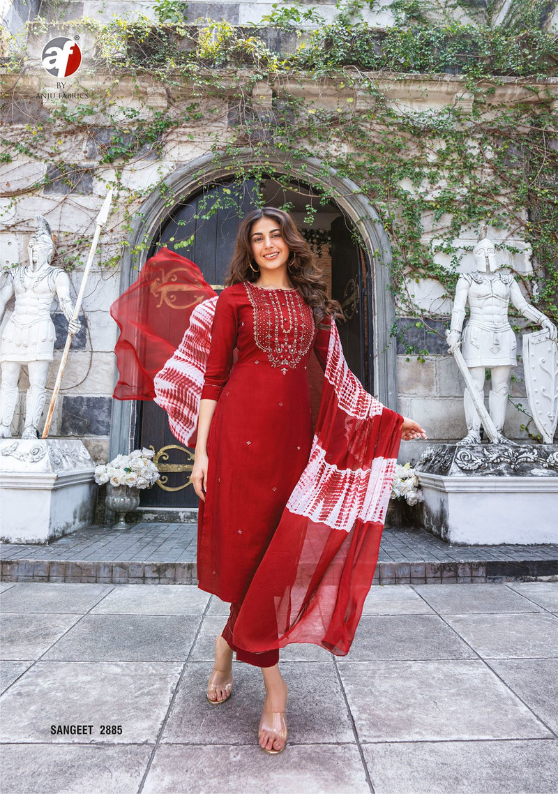 Anju Fabrics Sangeet Vol 3 Viscose Modal Fancy Hand Work Designer Partywear Kurti