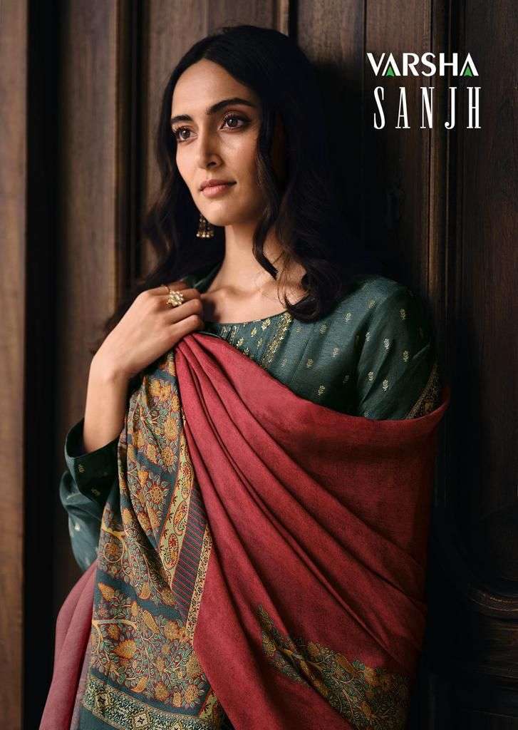 Varsha Sanjh Chanderi Silk Woven With Embroidery Party Wear Salwar Suits