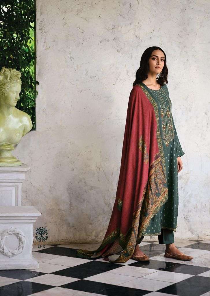 Varsha Sanjh Chanderi Silk Woven With Embroidery Party Wear Salwar Suits