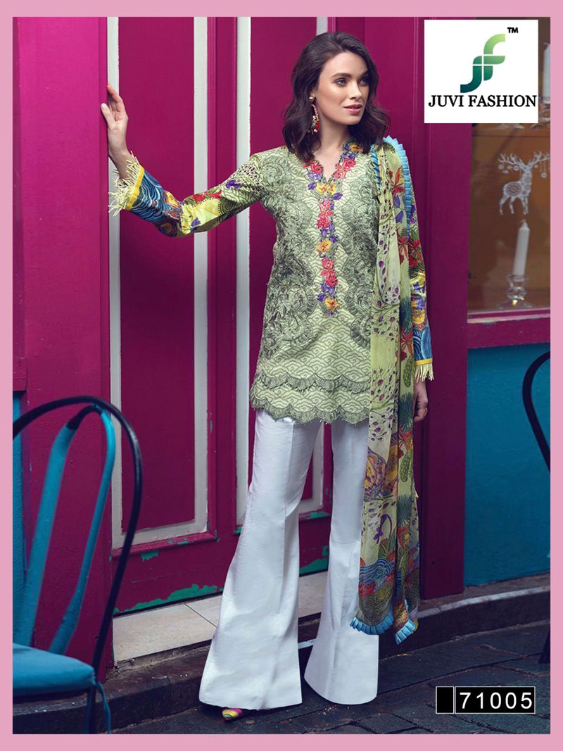 Juvi Fashion Sarang Vol 2 Fabric With Embroidery Work Salwar Suit In Lawn Cotton