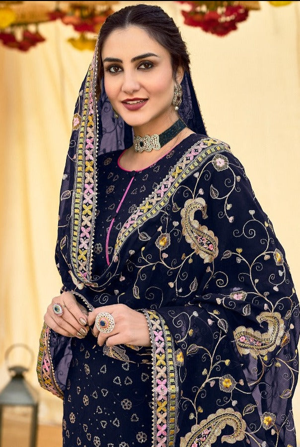 Eba Lifestyle Satrangi Vol 2 Georgette Designer Pakistani Style Wedding Wear Salwar Kameez