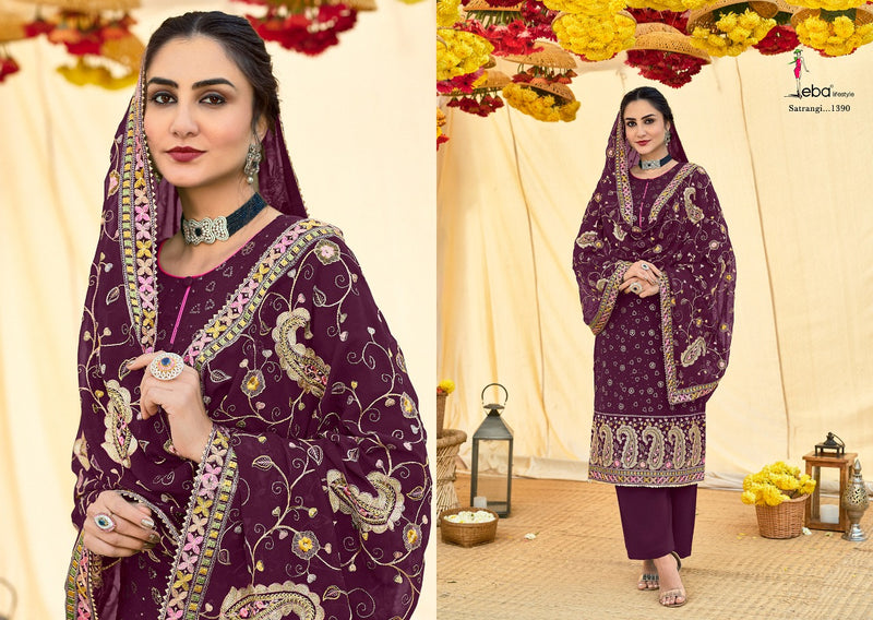 Eba Lifestyle Satrangi Vol 2 Georgette Designer Pakistani Style Wedding Wear Salwar Kameez
