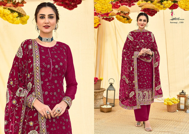 Eba Lifestyle Satrangi Vol 2 Georgette Designer Pakistani Style Wedding Wear Salwar Kameez