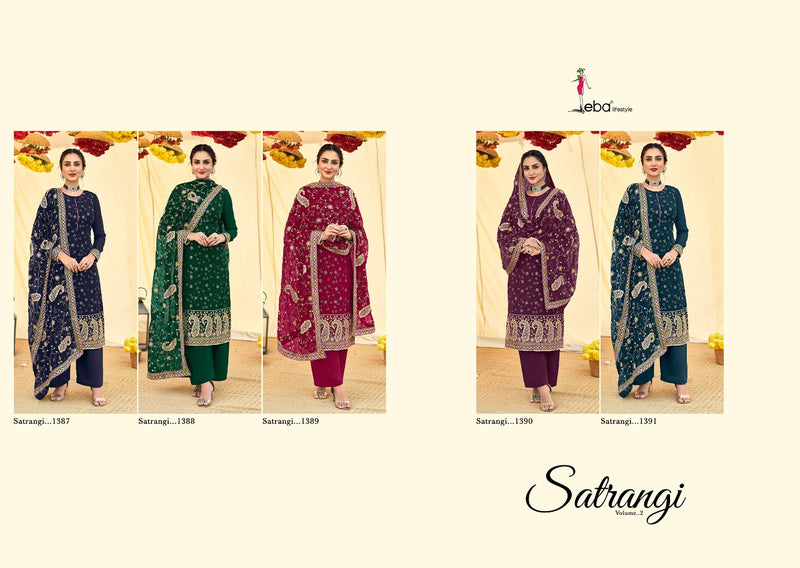 Eba Lifestyle Satrangi Vol 2 Georgette Designer Pakistani Style Wedding Wear Salwar Kameez