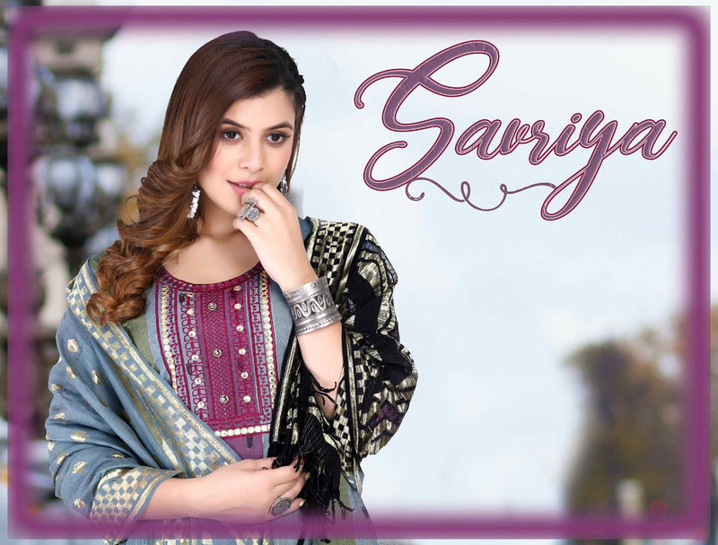 Riyaa Designer Savriiyaa Vol 1 Cotton Fancy Party Wear Kurtis With Bottom & Dupatta