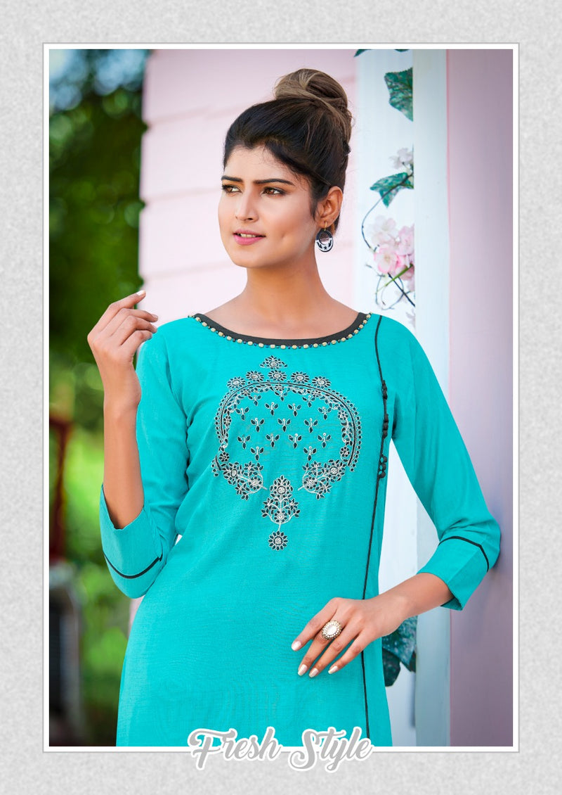 Sawan Creation Prisha Vol 1 Fabric Designer Kurti In Fancy