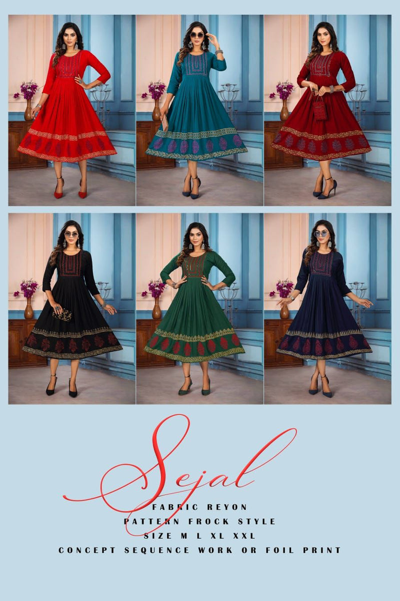 Kurti Design 2019 Online Shopping | sky blu pure cotton kurti in frock style