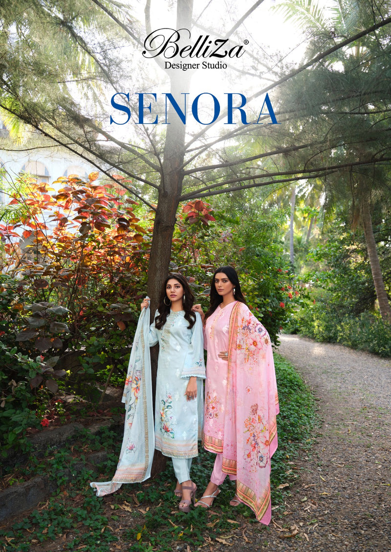 Belliza Designer Senora Jam Cotton Digital Print Exclusive Embroidery Work Designer Printed Salwar Kameez