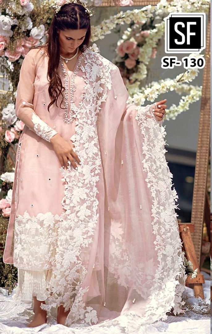 Safa Fashion Sf 130 Georgette With Heavy Beautiful Work Stylish Designer Festive Wear Salwar Kameez