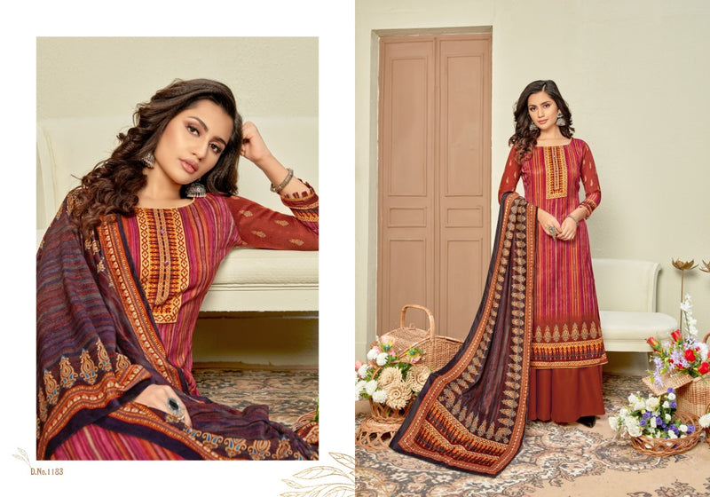 Bipson Fashion Shaneel Vol 4 Pashmina  Fancy Party Wear Salwar Kameez