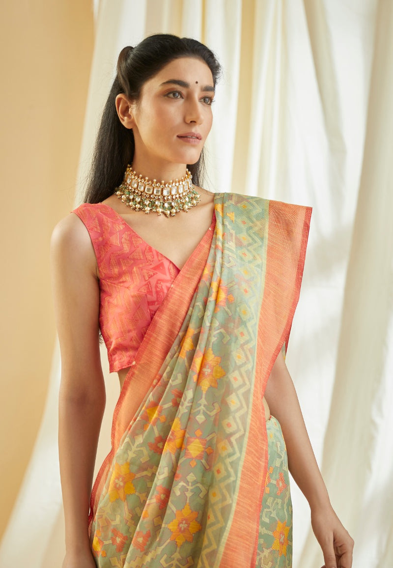 Shangrila Print Naira Vol 2 Fabric Designer Fancy Wear Saree In Brasso
