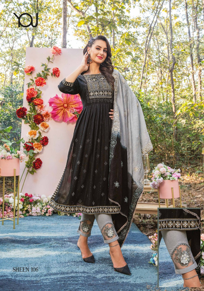 Wanna Sheen Viscose With Beautiful Work Stylish Designer Attractive Look Fancy Kurti