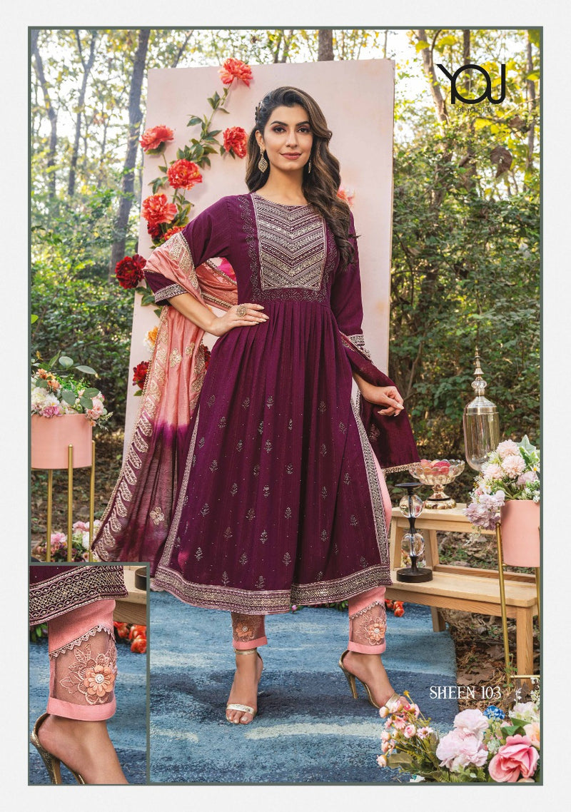 Wanna Sheen Viscose With Beautiful Work Stylish Designer Attractive Look Fancy Kurti