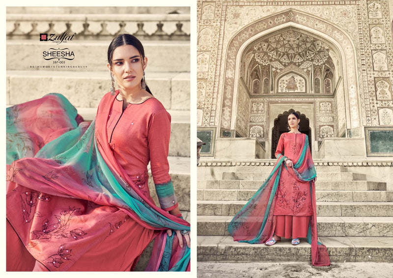 Zulfat Designer Suits Sheesha Jam Cotton Festive Wear Salwar Suits