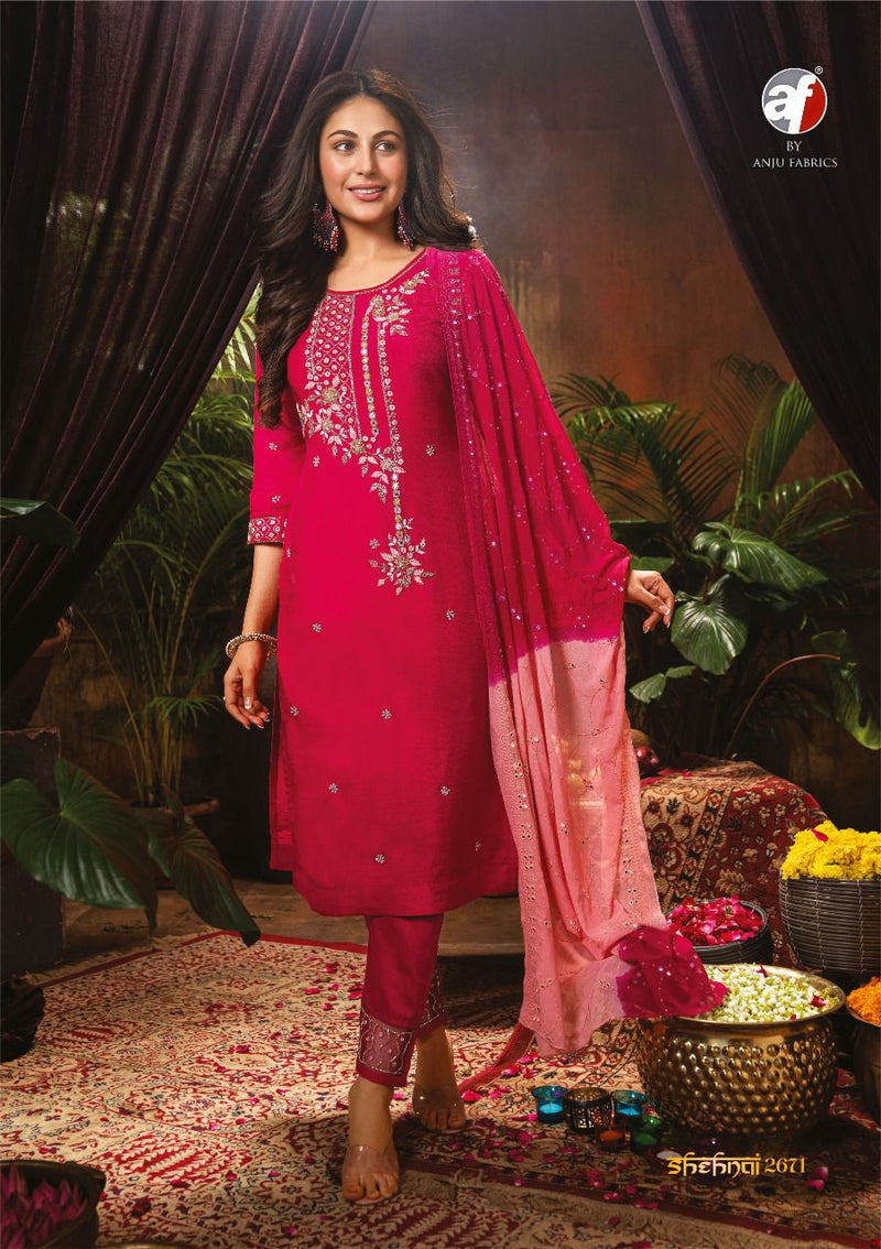 Anju Fabs Shehnai Vol 4 Viscose With Heavy Embroidery Work Stylish Designer Party Wear Fancy Kurti