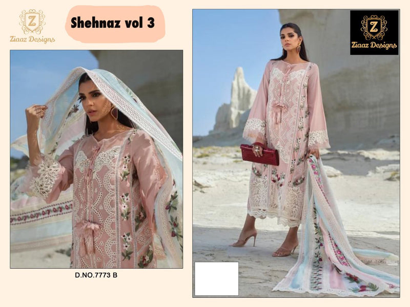 Ziaaz Designs Shehnaz Vol 3 Cotton Embroidered Pakistani Style Festive Wear Salwar Kameez