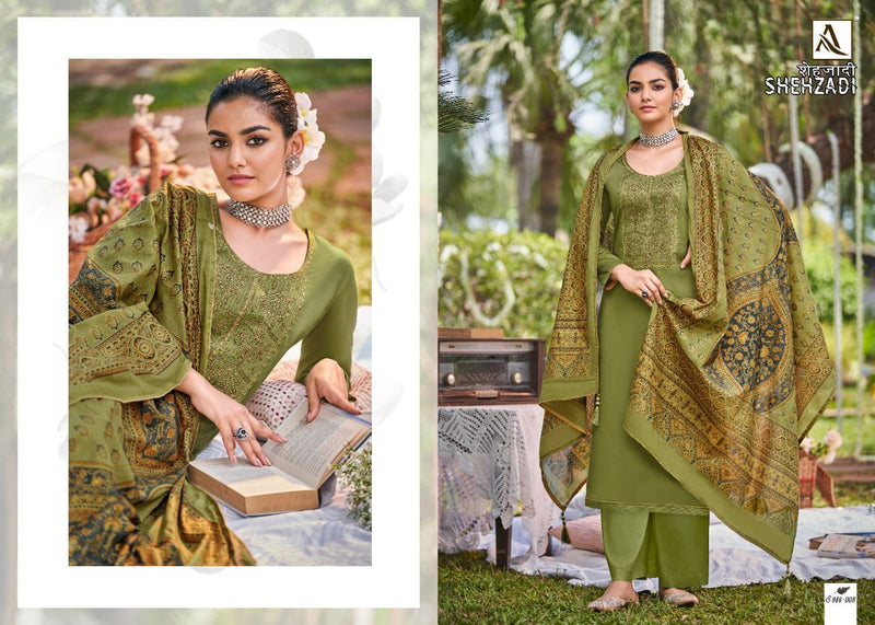 Alok Suits Shehzadi Jam Cotton Festive Wear Salwar Suits With Beautiful  Fancy Embroidery