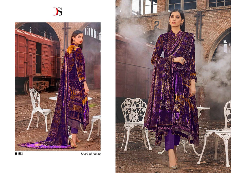 Deepsy Suit Shine Of Winter Velvet With Beautiful Embroidery Work Stylish Designer Pakistani Salwar Suit