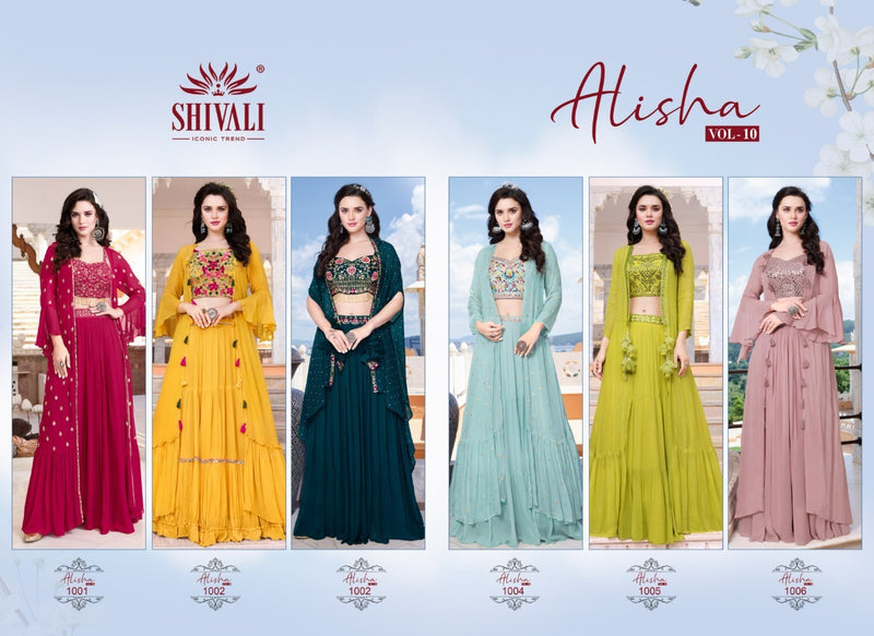 SHIVALI FASSHION ALISHA VOL 10 FANCY PARTY WEAR STYLISH KURTIS