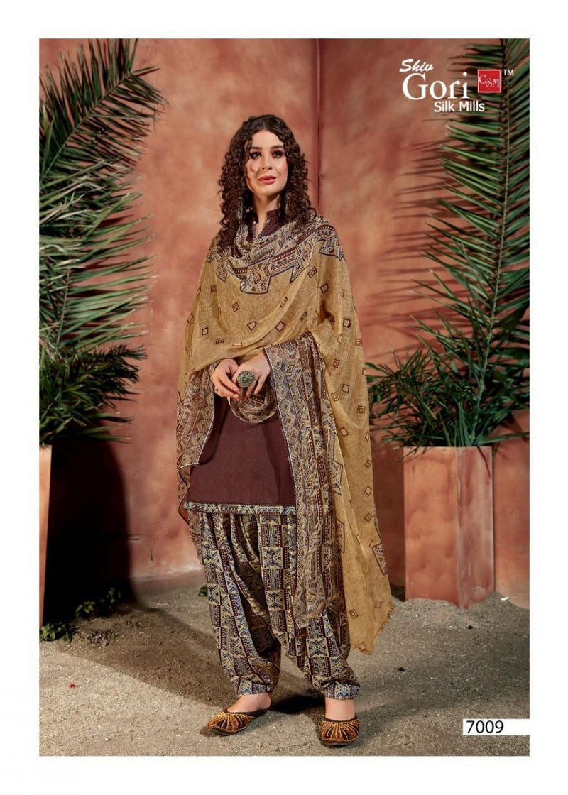 SHIV GORI SILK MILLS EKTA VOL 7 COTTON PATIYALA STYLE DRESS MATERIAL SALWAR SUIT