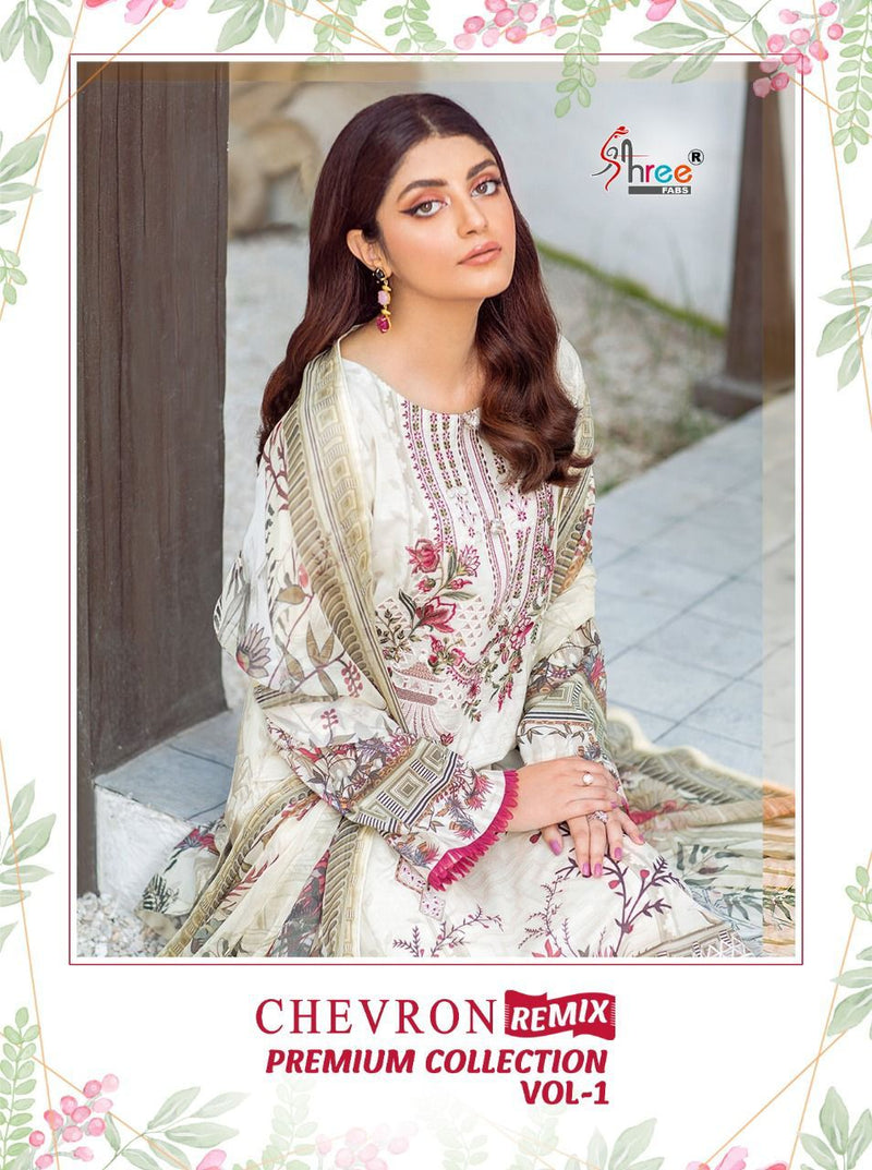 Shree Fab Chevron Remix Premium Collection Vol 1 Lawn Cotton Pakistani Style Party Wear Salwar Kameez