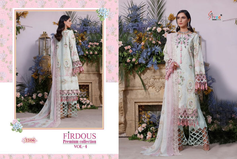 Shree Fabs Firdous Premium Collection Vol 4 Cotton Print Embroidered Pakistani Style Party Wear Salwar Kameez