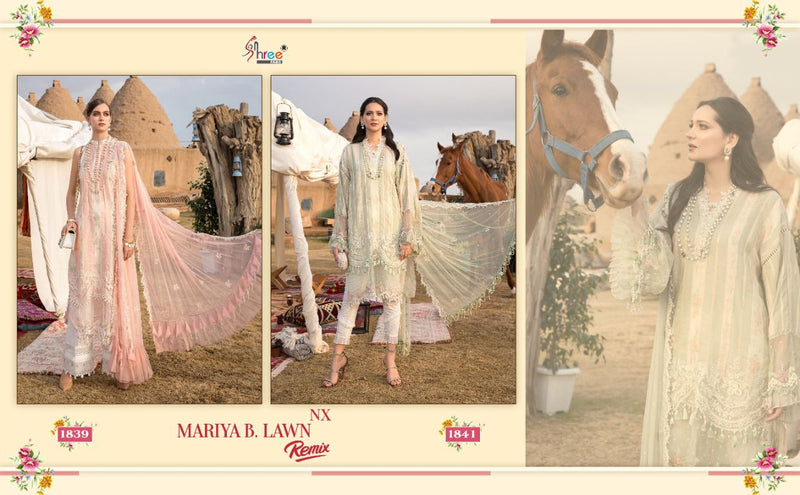 Shree Fabs Maria B Lawn Remix Nx Lawn Cotton Pakistani Style Party Wear Salwar Suits