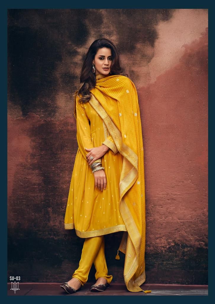 Varsha Shubh Muslin Silk With Heavy Embroidery Work Stylish Designer Festive Wear Salwar Suit