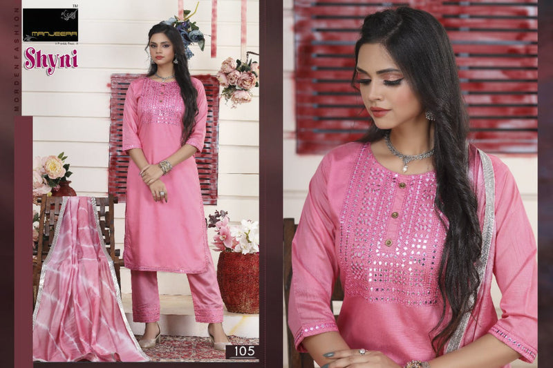Manjeera Fashion Shyni Chanderi Silk With Beautiful Work Stylish Designer Casual Look Kurti