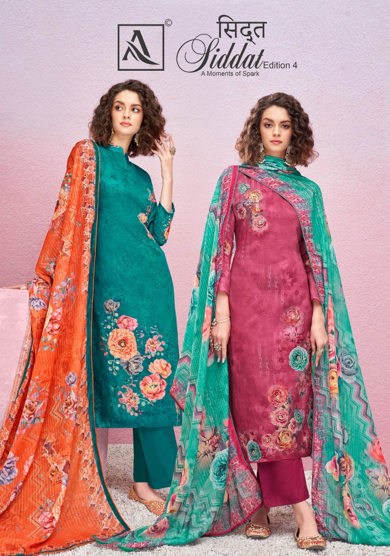 Alok Suits Siddat Edition Vol 4 Jam Cotton Designer Digital Printed Party Wear Salwar Suits