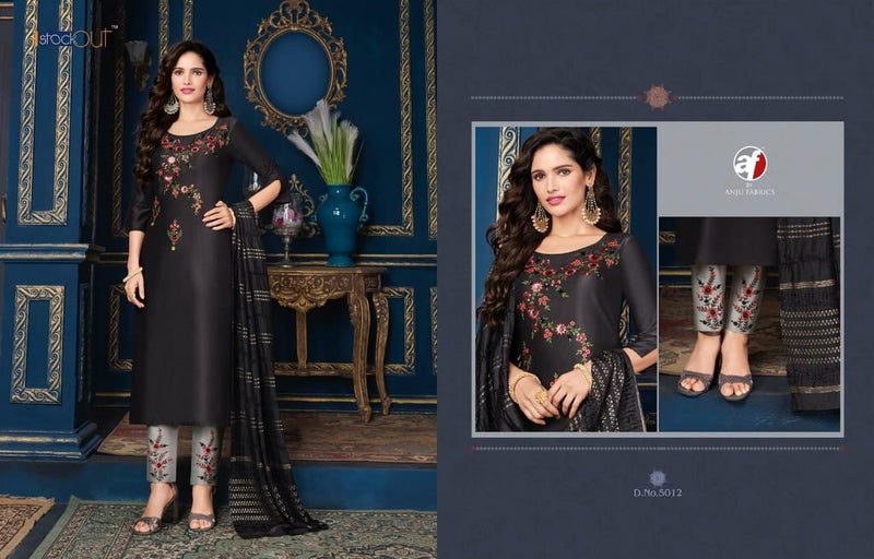 Anuj Fabs Silk Affair Muslin With Fancy Work Stylish Designer Festive Wear Casual Look Kurti